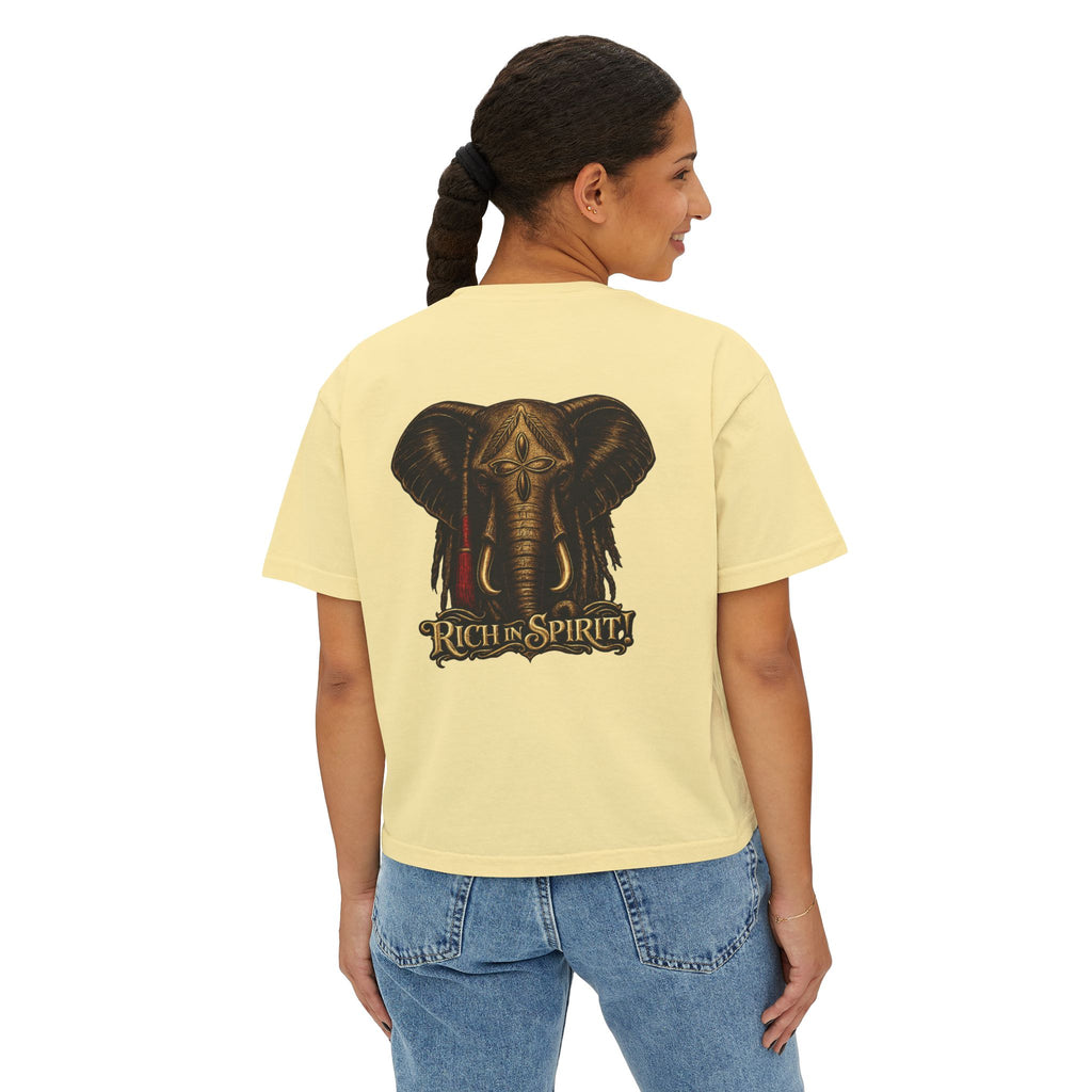 Rich in Spirit Elephant Tee - Women's Fit