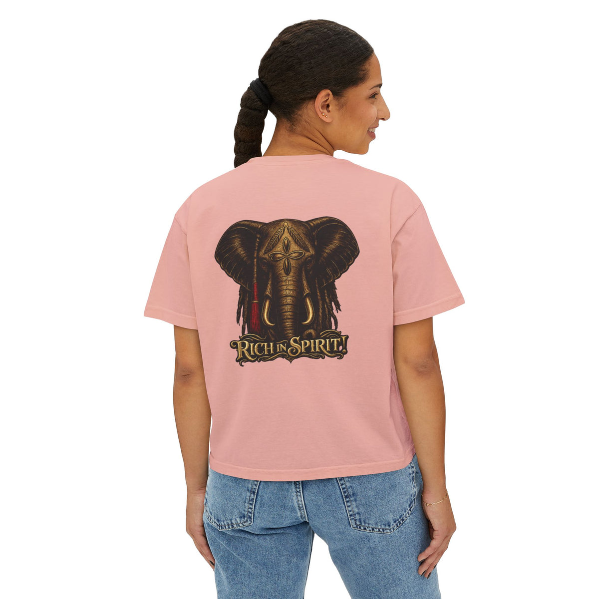 Rich in Spirit Elephant Tee - Women's Fit